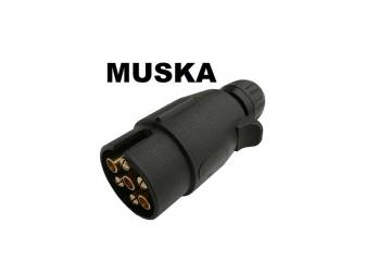 Sedmopolna utičnica muška 12v