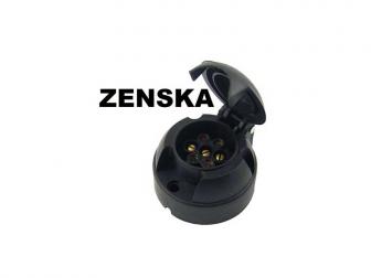 Sedmopolna utičnica ženska 12v plasticna